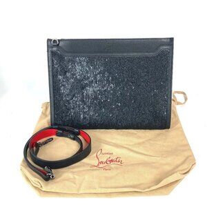 Christian Louboutin SKY Sky Sequins 2WAY Bag Clutch Bag Crossbody Shoulder Bag